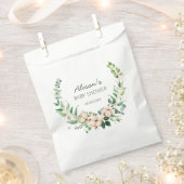 Elegant Floral Eucalyptus Greenery Baby shower Bedankzakje (Geknipt)