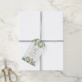 Elegant Floral Eucalyptus Greenery Baby shower Cadeaulabel (Met Touw)