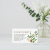 Elegant Floral Eucalyptus Greenery Boeken voor Bab Informatiekaartje (Staand voorkant)