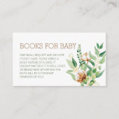 Elegant Floral Eucalyptus Greenery Boeken voor Bab Informatiekaartje (Voorkant)