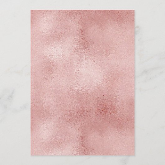 Elegant Floral Eucalyptus Pink Metallic Wedding Kaart (Achterkant)