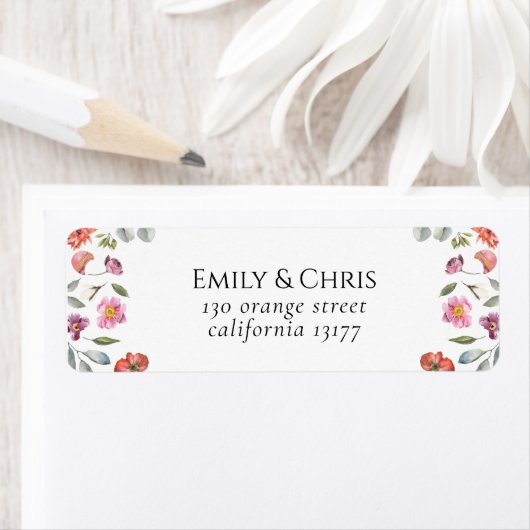 Elegant Floral Eucalyptus Weddenschap Etiket (Insitu)