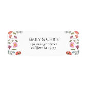 Elegant Floral Eucalyptus Weddenschap Etiket (Voorkant)