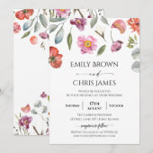 Elegant Floral Eucalyptus Weddenschap Kaart (Voorkant / Achterkant)