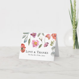 Elegant Floral Eucalyptus Wedding Bedankkaart