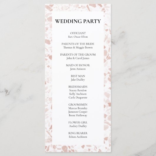 Elegant Floral Eucalyptus Wedding Ceremony Programmakaart (Achterkant)