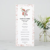 Elegant Floral Eucalyptus Wedding Ceremony Programmakaart (Staand voorkant)