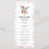Elegant Floral Eucalyptus Wedding Ceremony Programmakaart (Voorkant)