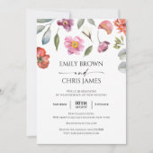 Elegant Floral Eucalyptus Wedding Kaart (Voorkant)