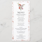 Elegant Floral Eucalyptus Wedding Menu (Voorkant)