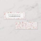 Elegant Floral Eucalyptus Wedding Mini Visitekaartje (Voorkant / Achterkant)