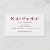 Elegant Floral Faux Gold Foil Florist Pink Visitekaartje (Achterkant)