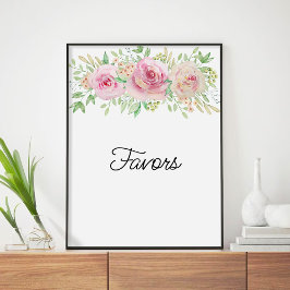 Elegant Floral Favors Poster