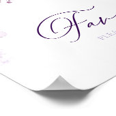 Elegant Floral Favors Sign Poster (Hoek)