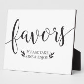 Elegant Floral Favors Wedding Decor Sign Fotoplaat (Zijkant)