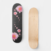 Elegant Floral Floating Pink Lotus Flowers Persoonlijk Skateboard (Voorkant)