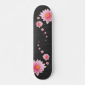 Elegant Floral Floating Pink Lotus Flowers Persoonlijk Skateboard (Voorkant)