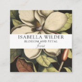 Elegant Floral Floral Vierkante Visitekaartje (Voorkant)