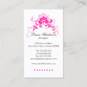 Elegant Floral Flourish Visitekaartje (Achterkant)