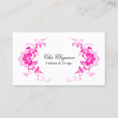 Elegant Floral Flourish Visitekaartje (Voorkant)