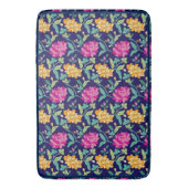 Elegant Floral Flowers Pink Yellow Buds Greenery Badmat (Voorkant Verticaal)