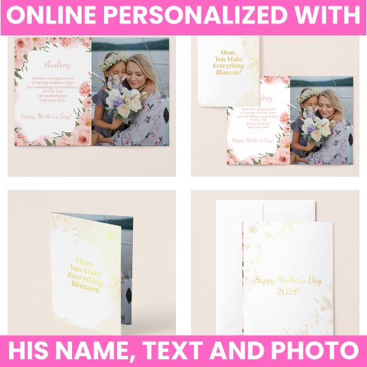 Elegant Floral Folie Kaarten