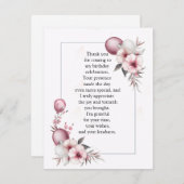 Elegant Floral Frame Bedankkaart (Voorkant / Achterkant)