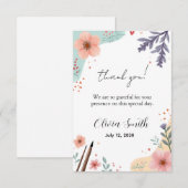 Elegant Floral Frame with Soft Pastel Accents Bedankkaart (Voorkant / Achterkant)