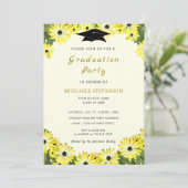 Elegant Floral Fresh Afstudeerder Party Invitation (Staand voorkant)
