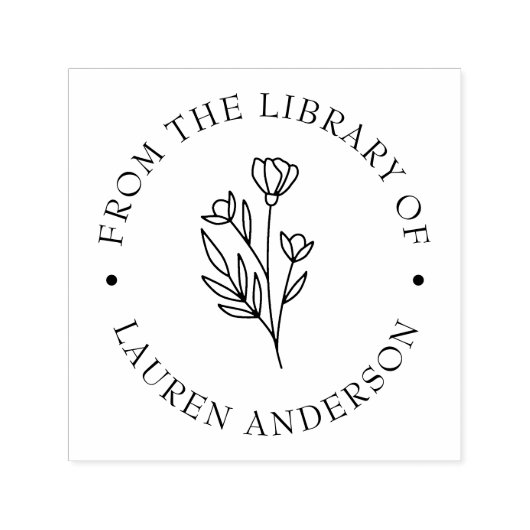 Elegant Floral from the Library of Bookplate Zelfinktende Stempel (Design)