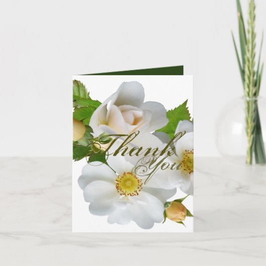 Elegant Floral Full Bloom Bridesmaid Hartelijk dan Notitiekaartje (Voorkant)