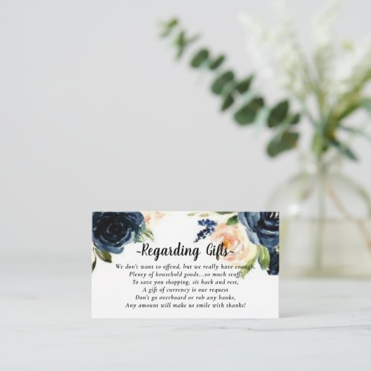 Elegant Floral Fund In plaats van Kaarten uit het  (Staand voorkant)