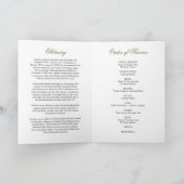 Elegant Floral Funeral Order of Service Photo Programma (Binnen)