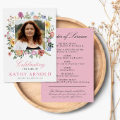 Elegant Floral Funeral Order of Service Programma