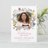 Elegant Floral Funeral Order of Service Programma (Staand voorkant)