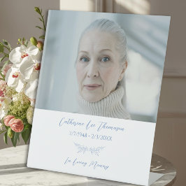 Elegant Floral Funeral Pedestal Sign Reclamebord Met Voetstuk