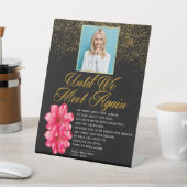 Elegant Floral Funeral Poem Reclamebord Met Voetstuk (Insitu)