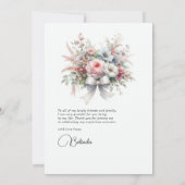 Elegant Floral Garden Baby shower Bedankkaart (Achterkant)