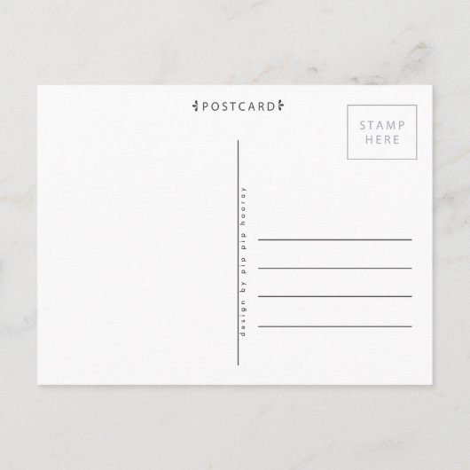 Elegant Floral Garden Beauful Love Script Art Briefkaart (Achterkant)