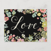 Elegant Floral Garden Beauful Love Script Art Briefkaart (Voorkant)