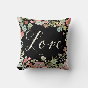 Elegant Floral Garden Beauful Love Script Kussen
