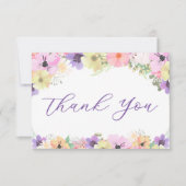 Elegant Floral Garden Bedankkaart (Voorkant)