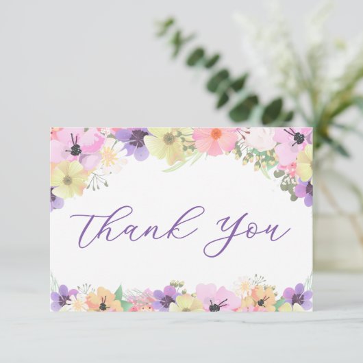 Elegant Floral Garden Bedankkaart