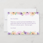 Elegant Floral Garden Bedankkaart (Achterkant)