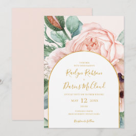 Elegant Floral Garden | Casual bruiloft bij pastel Kaart