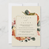 Elegant Floral Garden Wedding Kaart (Voorkant)