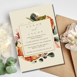 Elegant Floral Garden Wedding Kaart