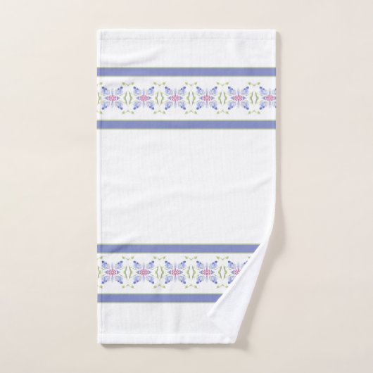 Elegant Floral geaccentreerd in Periwinkle Bad Handdoek (Handdoek)