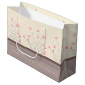 Elegant Floral geaccentreerd met roze Groot Cadeauzakje (Voorkant Gekanteld)