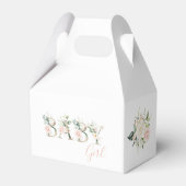 Elegant Floral Gender Neutral Baby shower Bedankdoosjes (Achterkant)